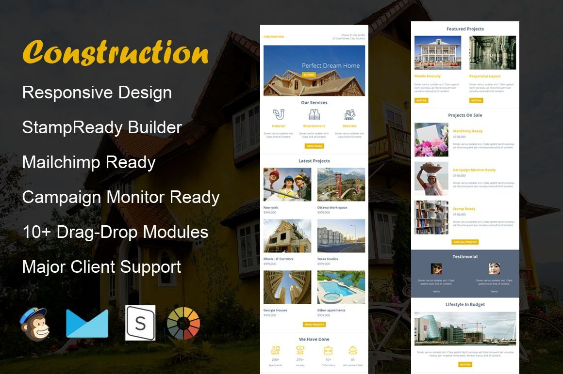 Construction - Email Template, an Email Template by Pennyblack Templates