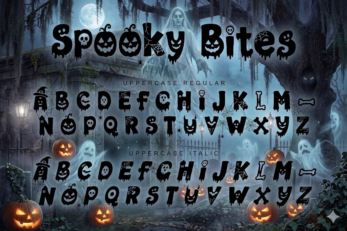 Spooky Bites, a Blackletter Font by Yoga Letter (Photo 6 of 10)