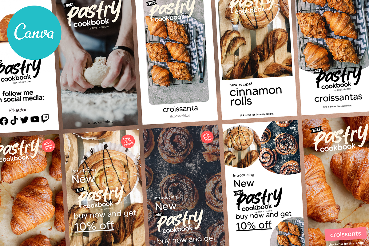 Canva Square Pastry Recipes Cookbook, a Magazine Template by DeLaGranSiete (Photo 12 of 12)
