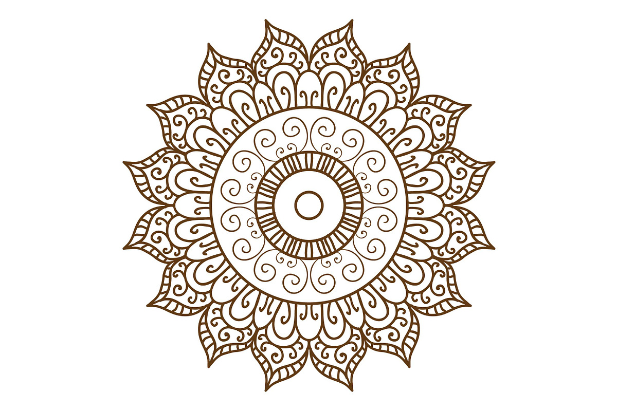 Set of 10 brushes with mandala, a Brush Add-On by Della_Liner (Photo 4 of 5)