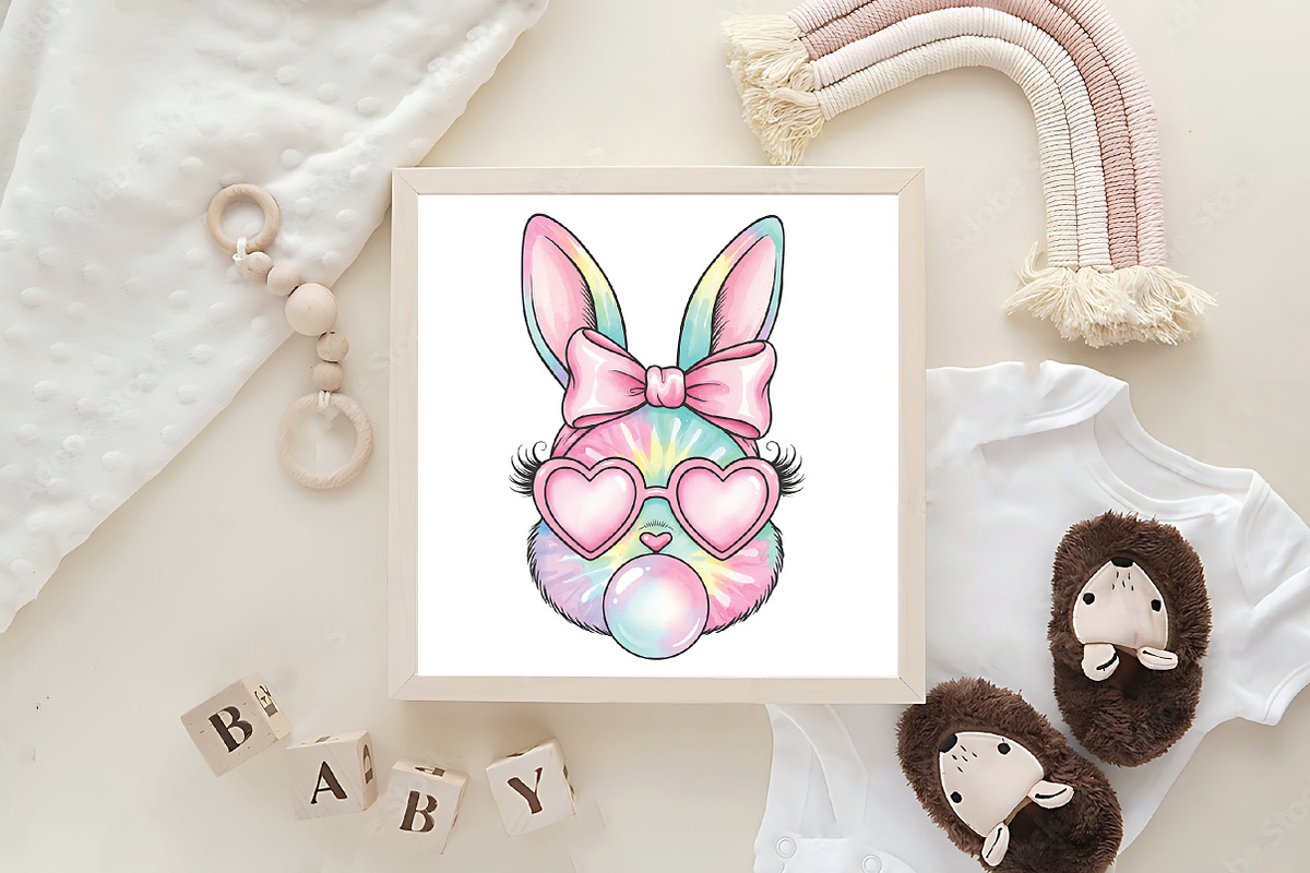 Easter Bunny Coquette PNG, an Illustration by CraftArtStudio (Photo 4 of 4)