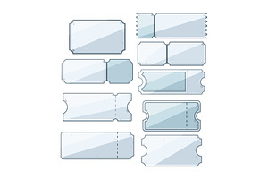 Empty ticket templates set with, an Object Graphic by pikepicture