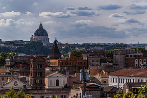 View from the Giardino degli Aranci to historical part of Mediev
