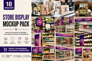 Store Display Mockup Pack, an Advertising Mockup by McLittle Stock