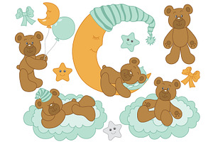 Vector Baby Bear, Baby Shower