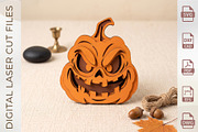 3D Layered Jack-O-Lantern Bundle, an Object Graphic by WoodoraCut (Thumbnail 3 of 6)
