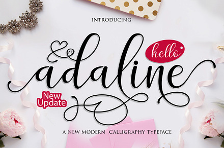 Adaline Script, a Script Font by MrLetters