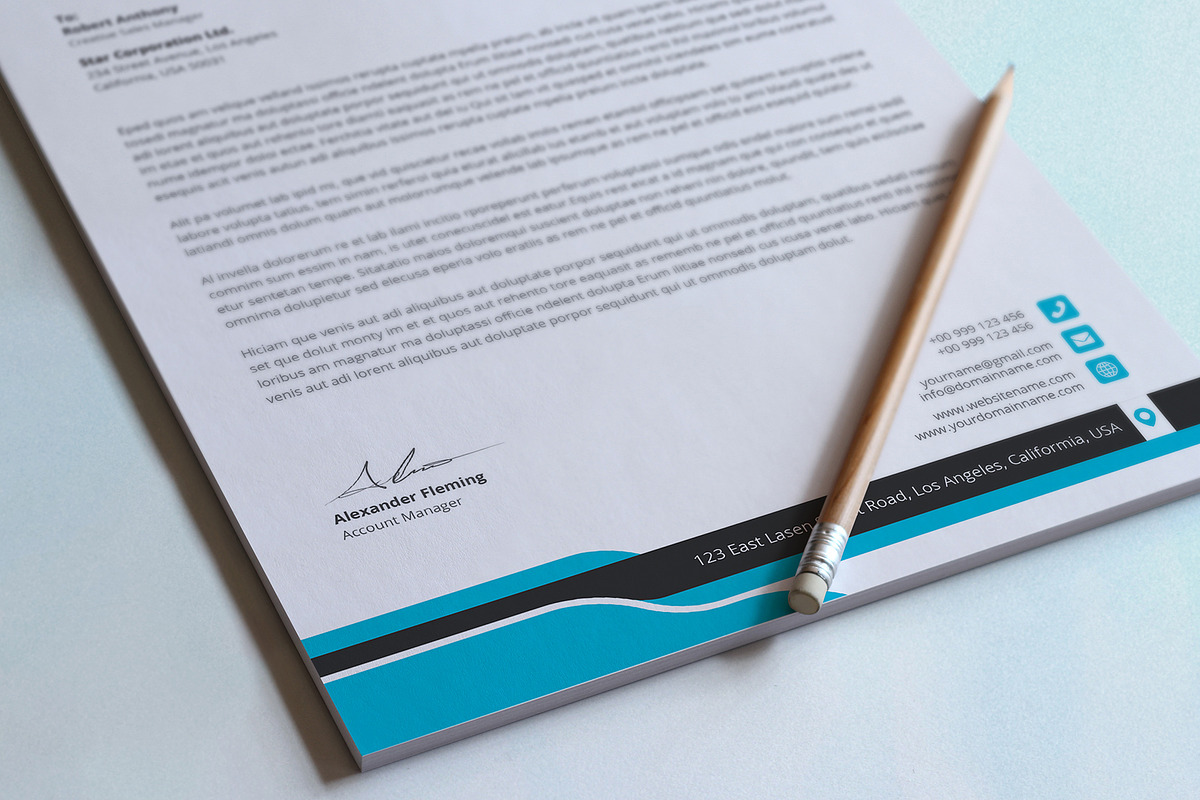 Letterhead Template, a Stationery Template by DesignDevisers (Photo 7 of 10)