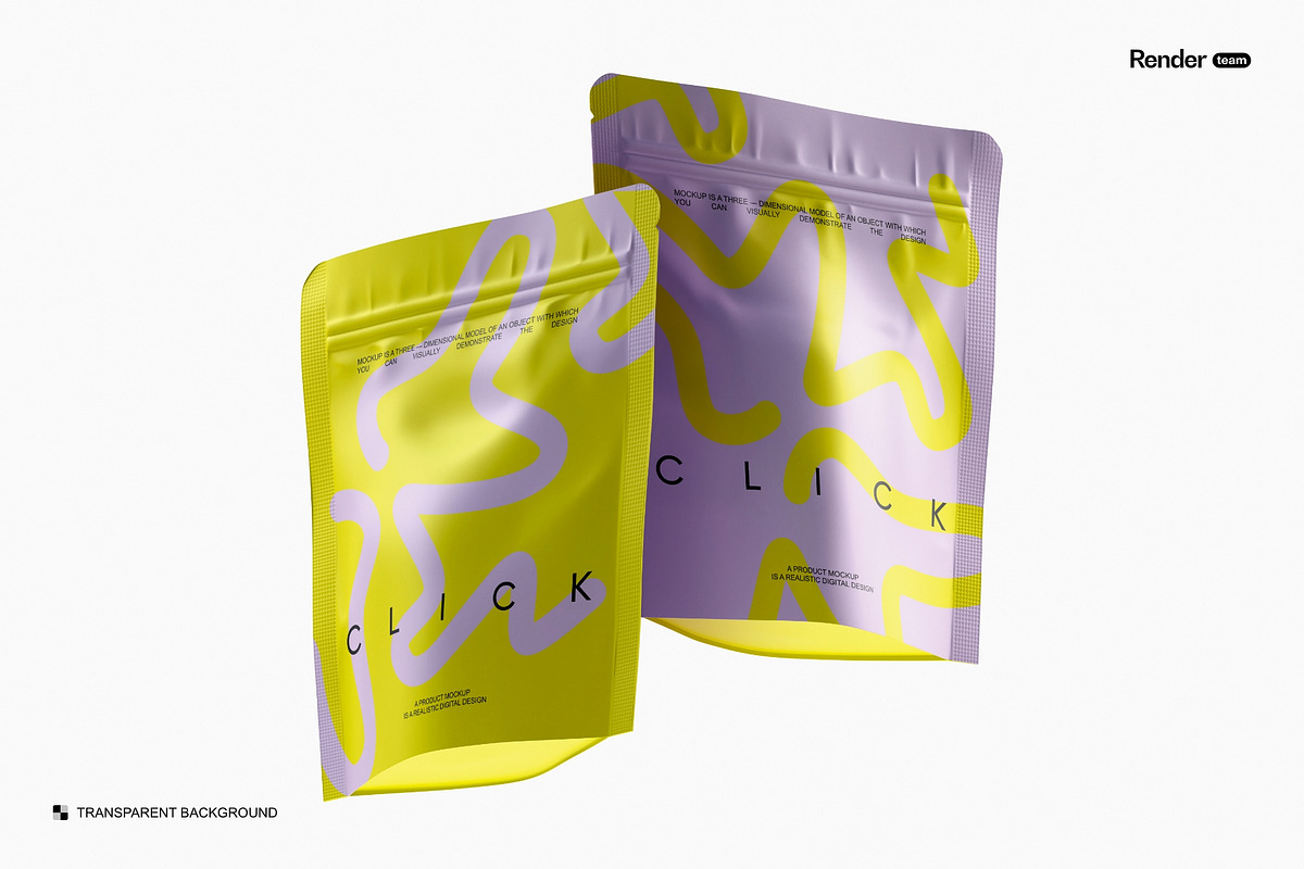 Matte Stand-Up Pouch Mockup Set, a Packaging Mockup by Renderteam (Photo 7 of 14)