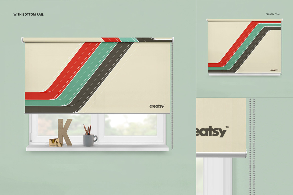 Roller Blind Mockup Set, a Product Mockup by Creatsy (Photo 4 of 9)