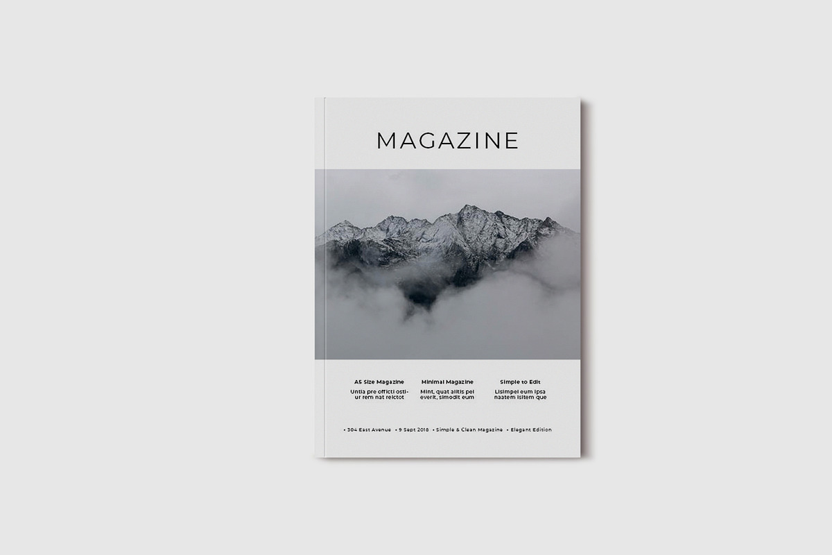 A5 Minimal Magazine Template III, a Magazine Template by Uloel Design (Photo 1 of 12)