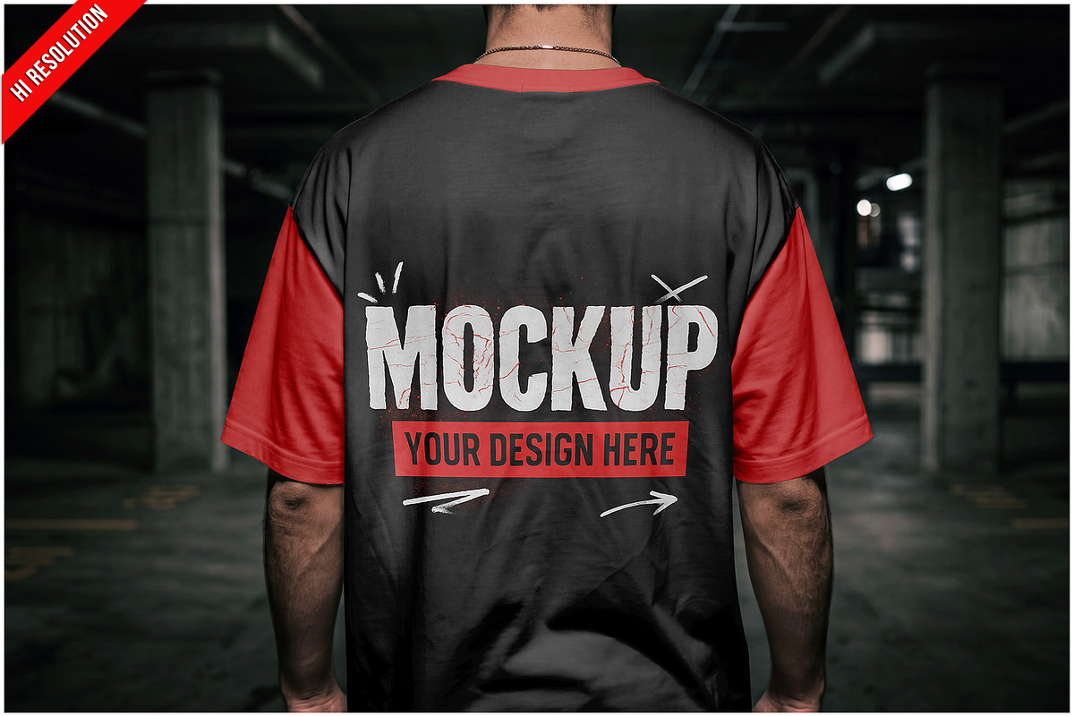 Oversized T-shirt Back View PSD, a Shirt Mockup by Bruno's Shop (Photo 1 of 3)
