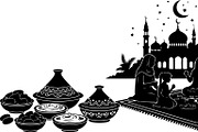 50 Ramadan Iftar Silhouette Bundle, an Illustration by Gfx_Store (Thumbnail 6 of 49)