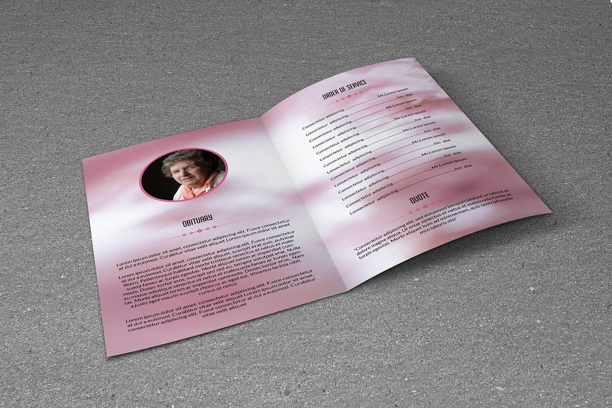 Funeral Program Template-T244, a Brochure Template by Template Shop (Photo 3 of 4)