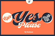 Yes Script - Groovy Retro Script, a Script Font by Fenotype (Thumbnail 1 of 15)