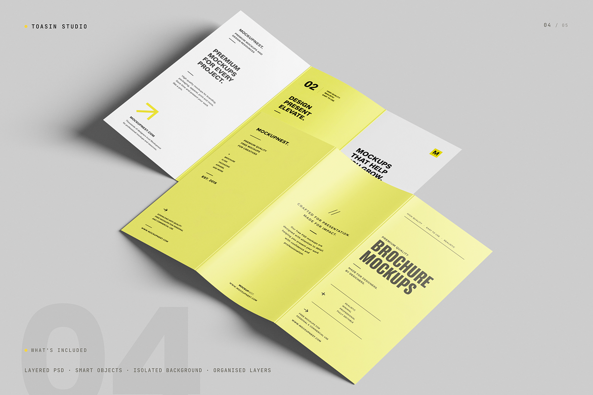 A4 Trifold Flyer Mockup, an Advertising Mockup by Toasin Studio (Photo 4 of 5)