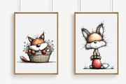 Whimsical Easter Fox Clipart, an Illustration by Libby Wishes (Thumbnail 3 of 7)
