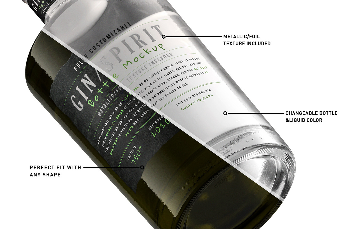 Gin/Spirit Bottle Mockup, a Product Mockup by HexenDesigns (Photo 4 of 14)