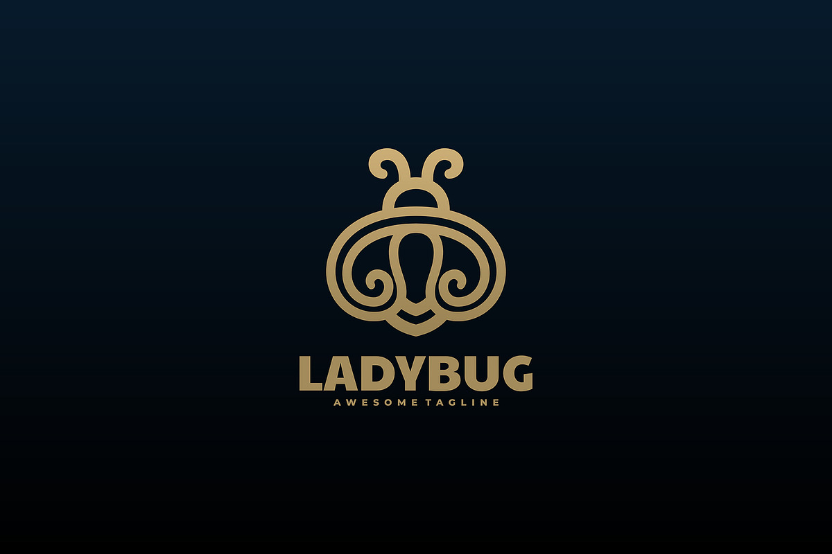 Ladybug Line Art Logo, a Branding & Logo Template by Artnivora.Std