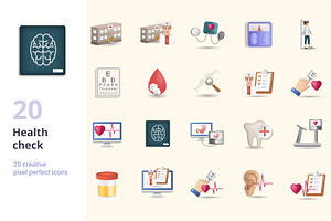 Health Check 3D Icons Set Bundle, an Object Graphic by Aimagenarium@gmail.com