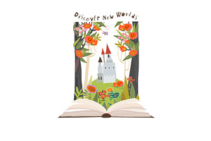 Cartoon Illustration of Cute Magical, an Education Illustration by Maria Starus