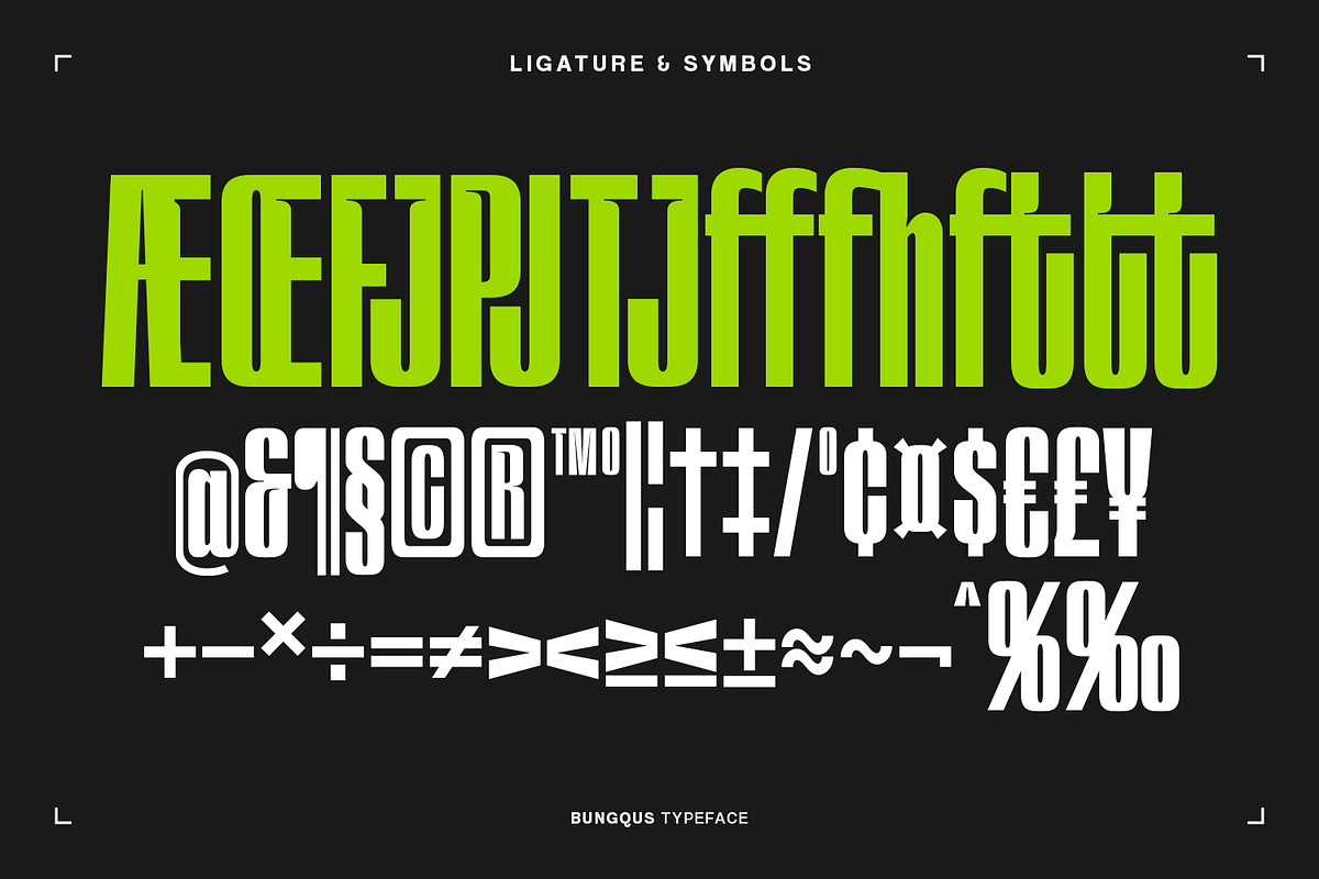 Bungqus - Condensed Display Font, a Sans Serif Font by Sekyra Lab (Photo 4 of 13)