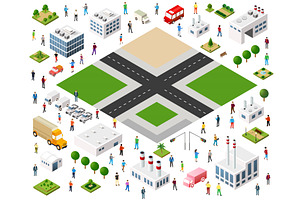 Urban landscape planning with, an Object Illustration by AlexZeL