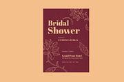 Bridal Shower Invitation Floral Line, a Flyer Template by Neermana (Thumbnail 2 of 4)