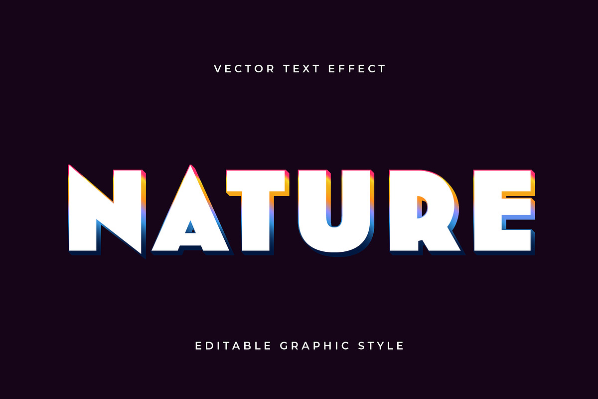 Bold Gradient Edge Text Effect