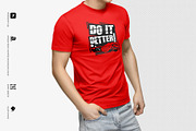 Realistic T-Shirt Mock-Up, a Shirt Mockup by Mock-up Store (Thumbnail 2 of 8)