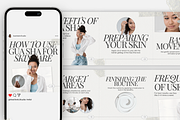 Skincare CANVA Instagram Carousel, a Social Media Template by Xenié Creative (Thumbnail 4 of 8)