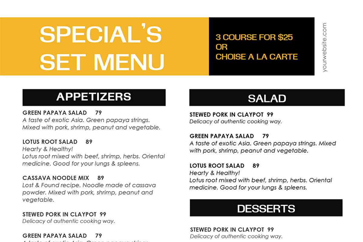 Restaurant menu, a Brochure Template by AIW SOLUTIONS (Photo 4 of 5)