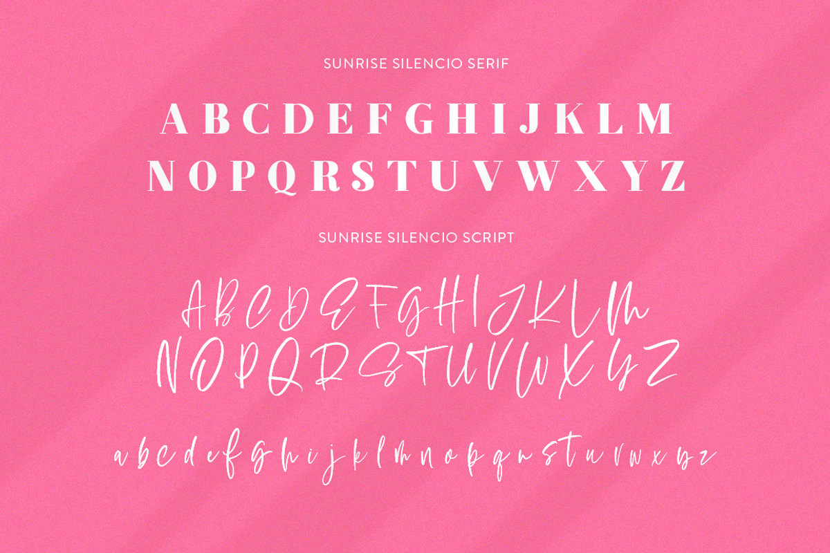Sunrise Silencio Font Duo preview 8