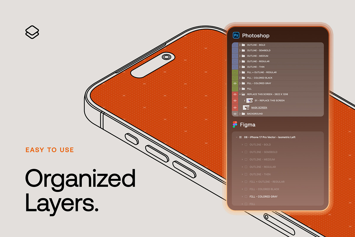 iPhone 17 Pro Vector - 24 Mockups, an iPhone Mockup by Asylab (Photo 5 of 48)