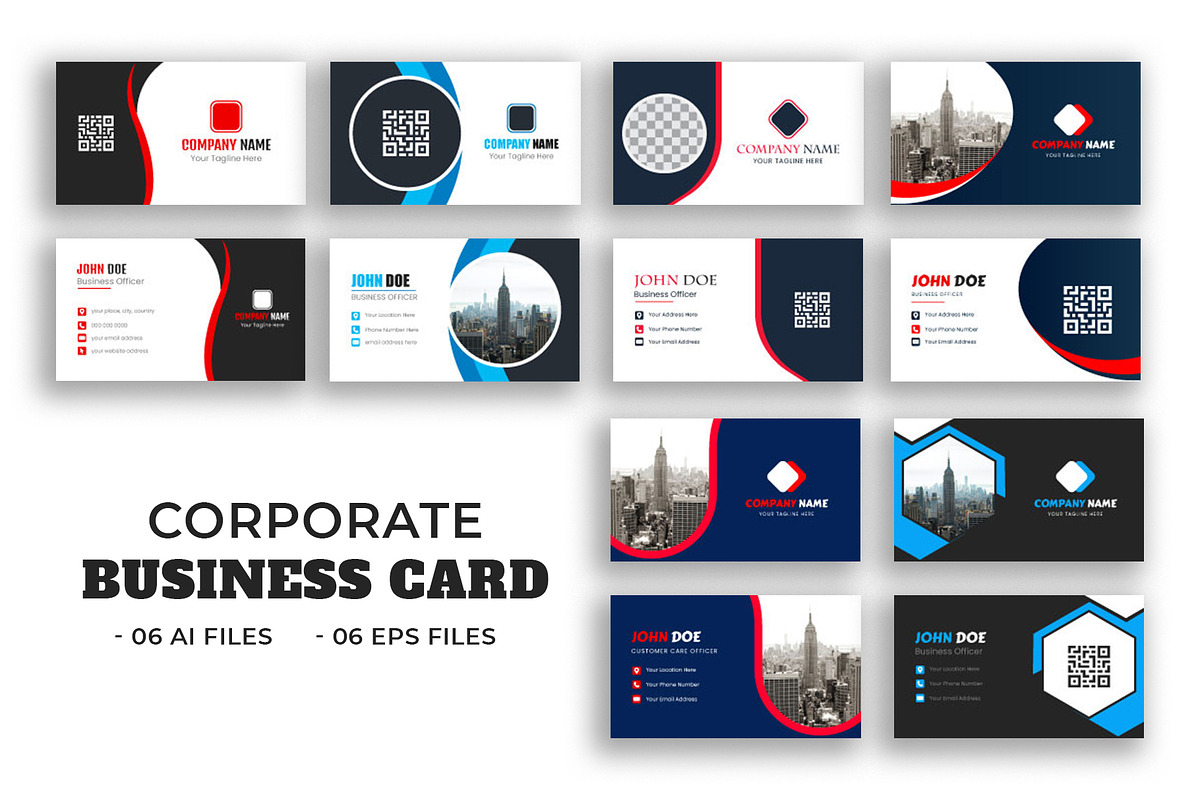 Corporate Business Card Template, a Business Card Template by nandinigraphics (Photo 1 of 3)