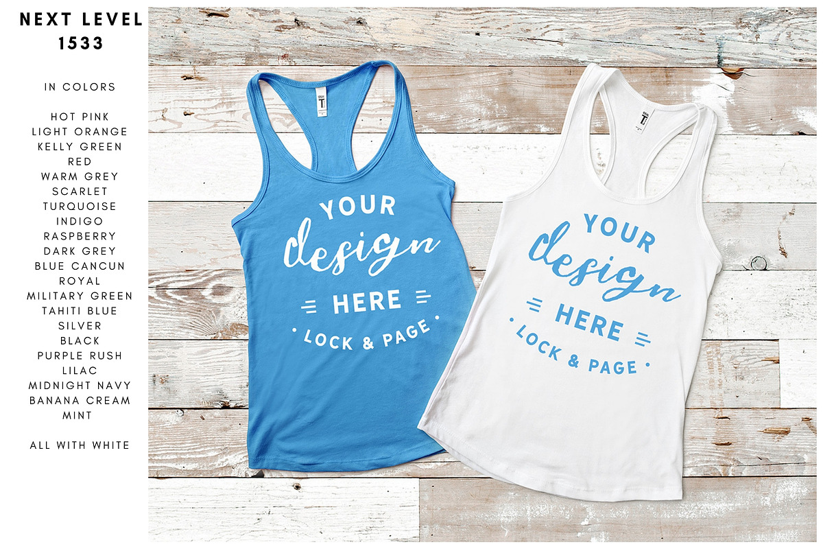 Next Level 1533 Tank Mockup Bundle, a Shirt Mockup by lock and page (Photo 10 of 35)