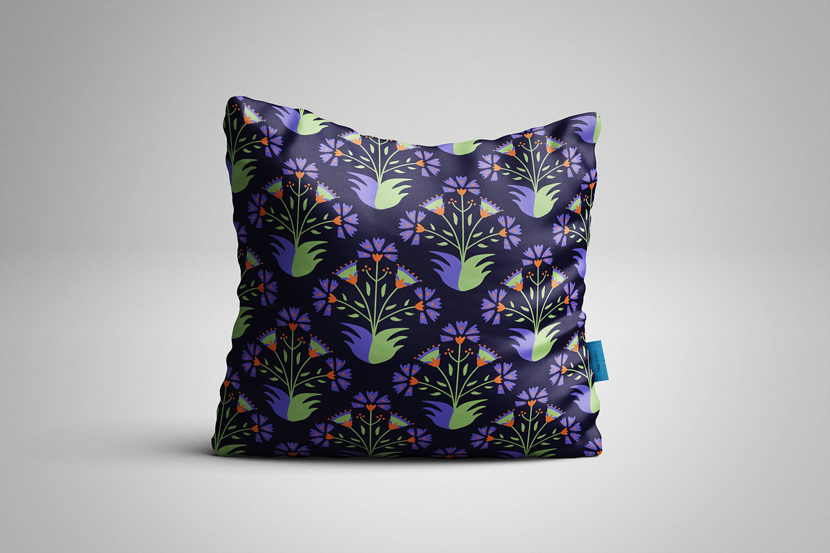 Seamless ethnic floral, a Pattern Graphic by elyomys (Photo 2 of 3)