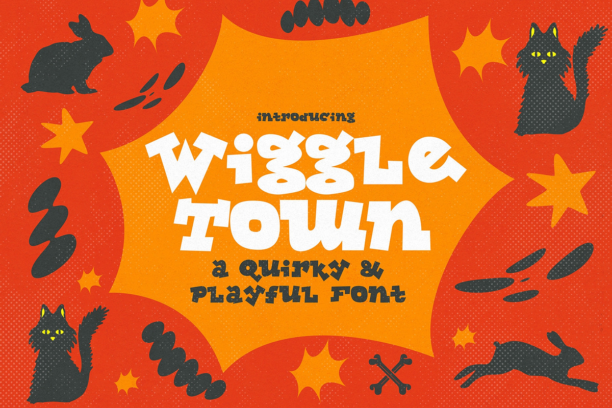 Wiggle Town - Fun & Quirky Typeface, a Slab Serif Font by HipFonts (Photo 1 of 10)