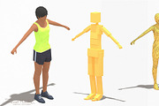Low Poly Woman Exercise RIG, a Characters & Person 3D Model by Daniel Mikulik (Thumbnail 1 of 14)