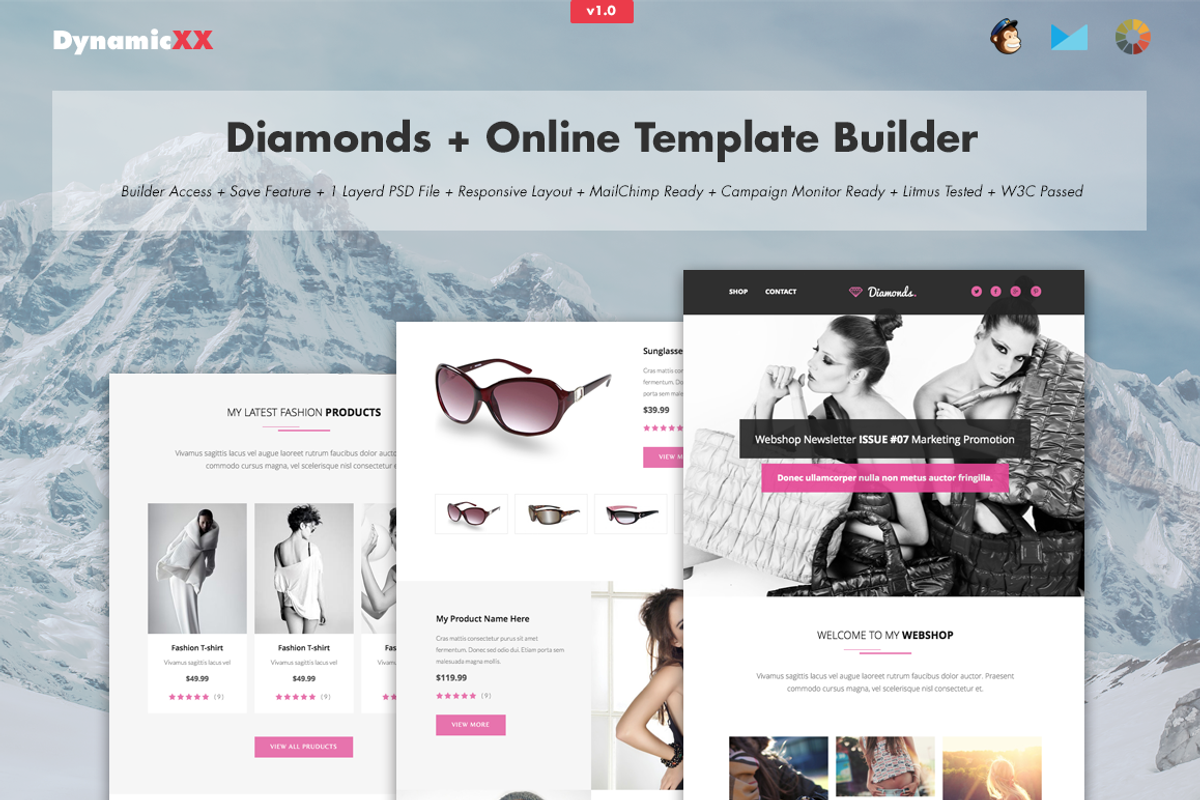 Diamonds + Online Template Builder, an Email Template by DynamicXX (Photo 1 of 2)