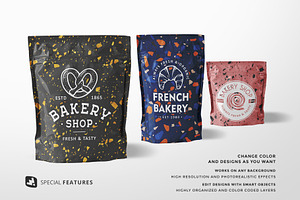 Flexible Food Pouch Packaging Mockup