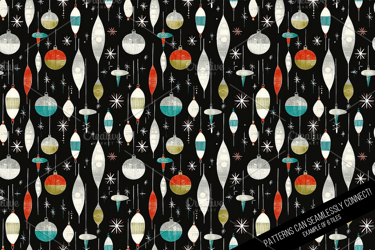 Vintage Holiday Digital Paper, a Pattern Graphic by Chromolume Studio (Photo 25 of 28)