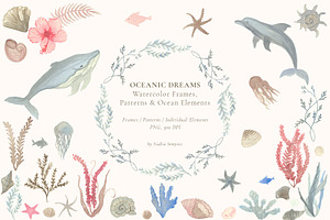 Oceanic Dreams Watercolor Clipart