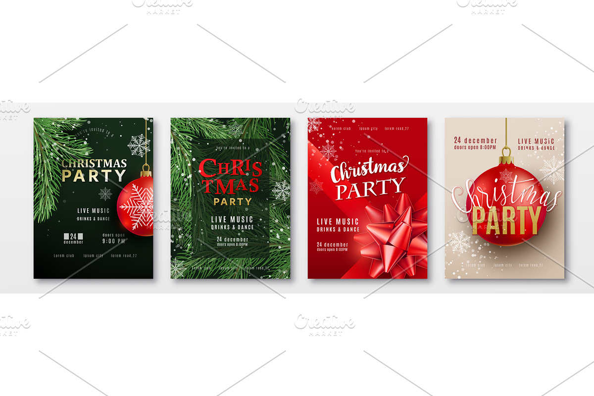 Christmas party invitation poster, an Illustration by Zaie