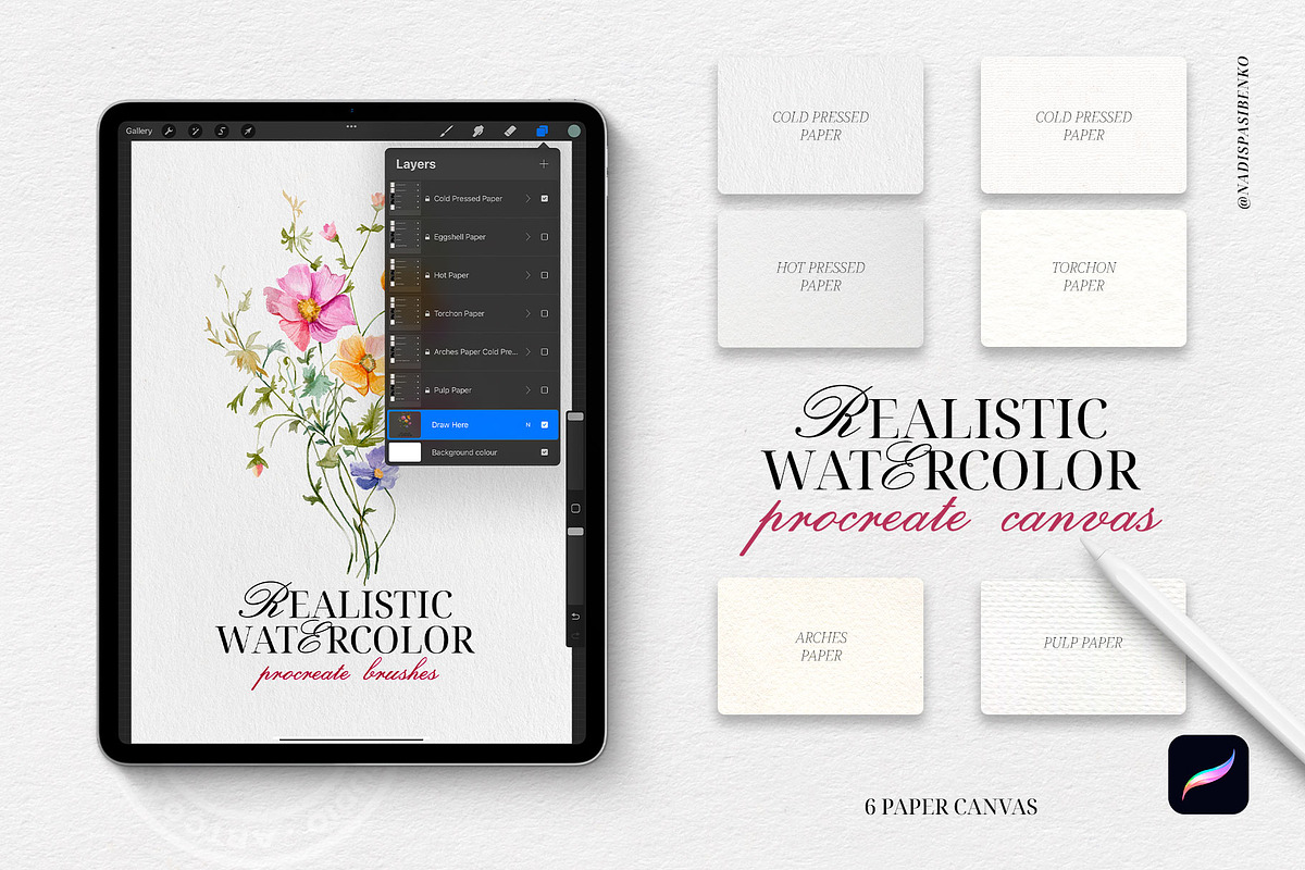 Watercolor Realistic Soft Brushes, a Brush Add-On by Spasibenko Art (Photo 13 of 14)