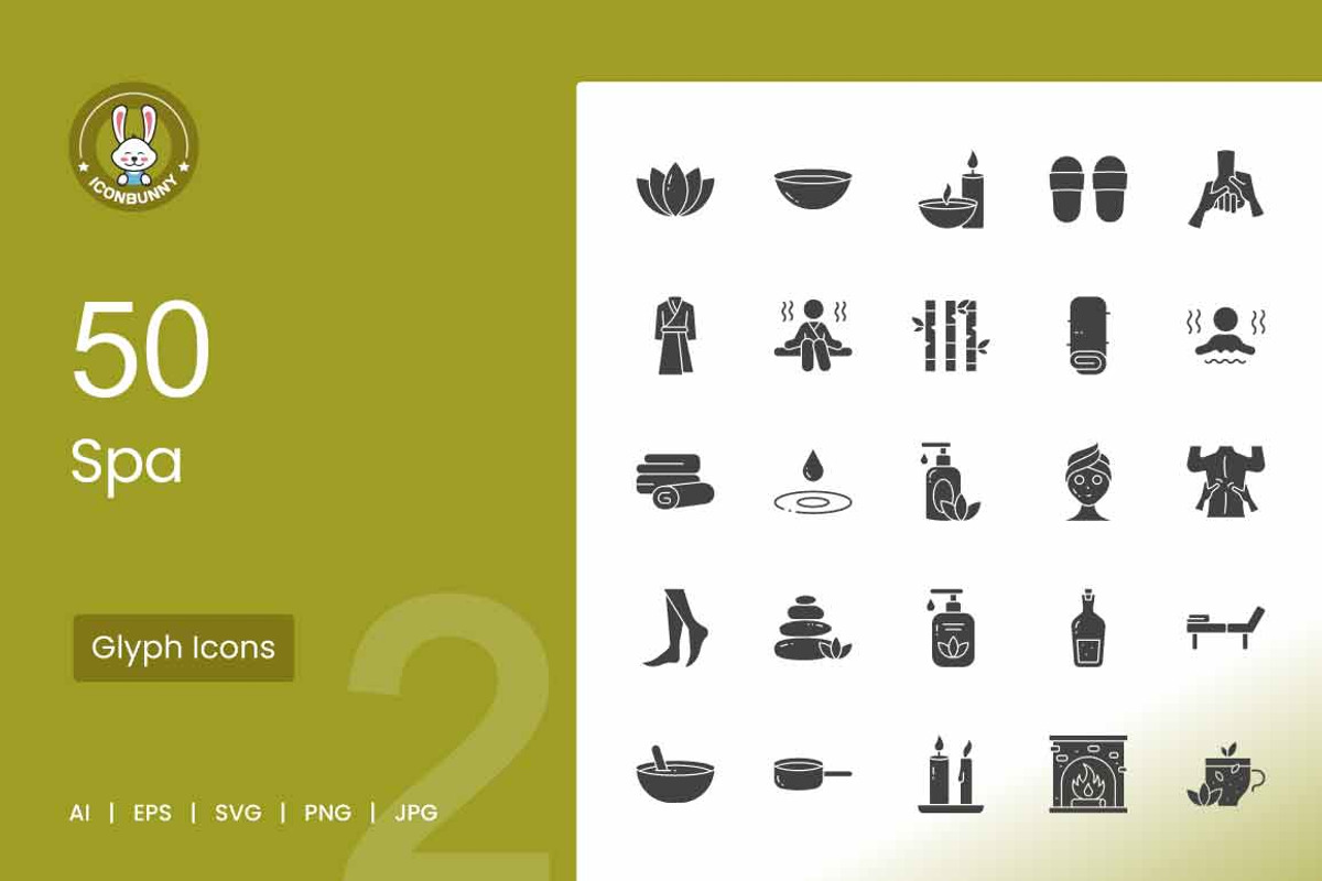 Spa Glyph Icons, an Icon by IconBunny (Photo 1 of 2)