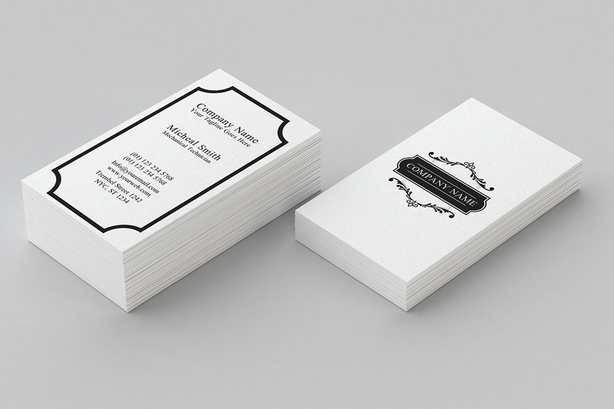 Minimal Vintage Business Card 2, a Business Card Template by Shahjhan (Photo 1 of 2)