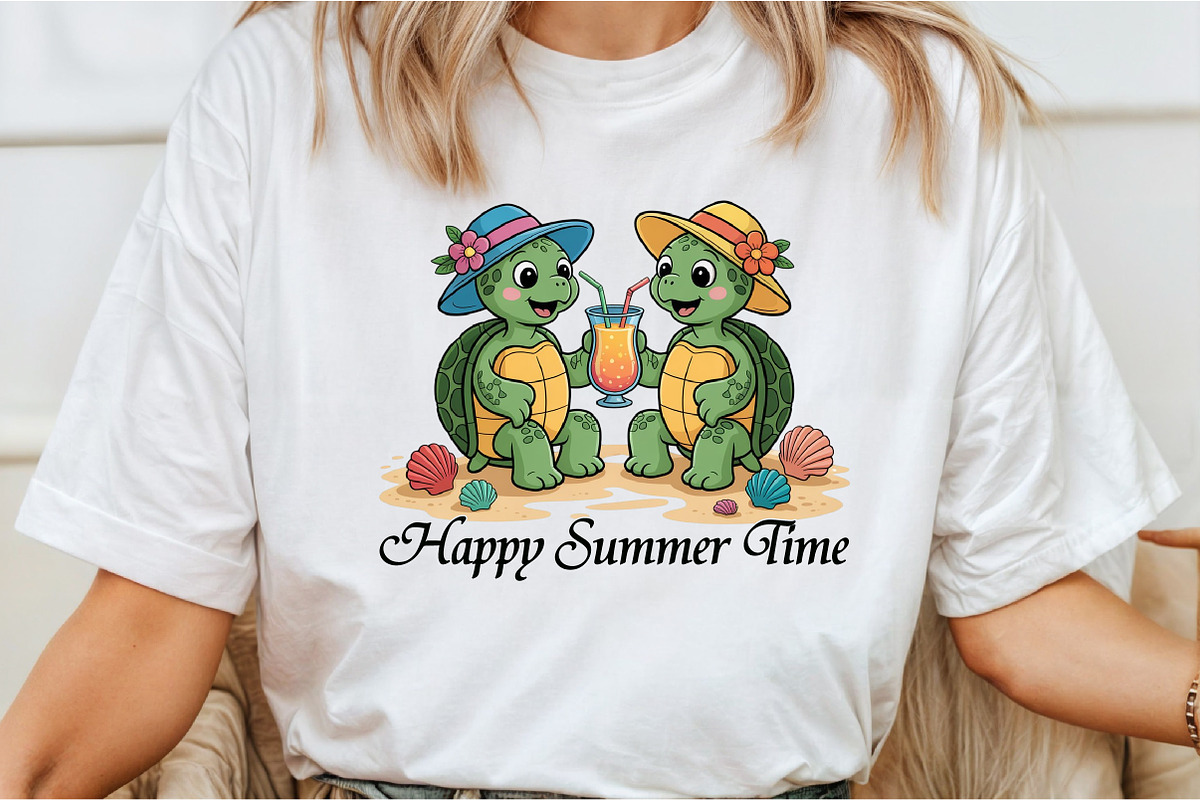 Happy Summer Time, Summer Turtles PN, an Illustration by Libby Wishes (Photo 3 of 6)
