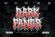 Darkfangs Blackmetal Font, a Blackletter Font by Typebae (Thumbnail 1 of 7)