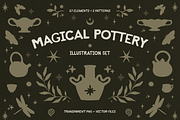 Magical Pottery Illustration Set, an Object Illustration by Aesthetic Vault (Thumbnail 1 of 11)